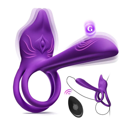 🎁bboji™ Enchanted Girl Luxe Smart Vibrating Ring – App-Controlled Pleasure for Couples 💫