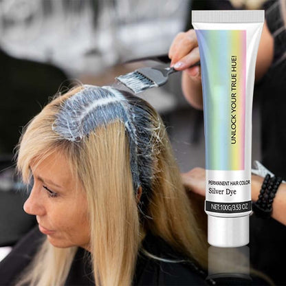 💥 2-in-1 Natural Essence Extract Silver Hair Dye