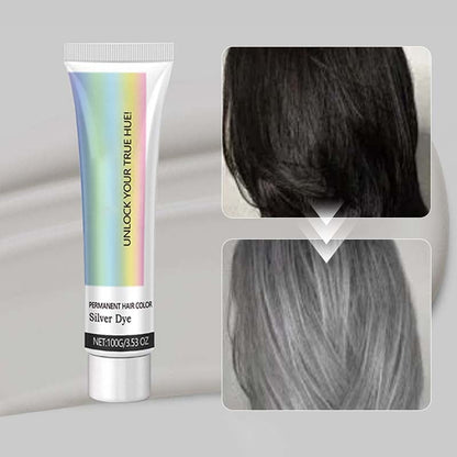 💥 2-in-1 Natural Essence Extract Silver Hair Dye