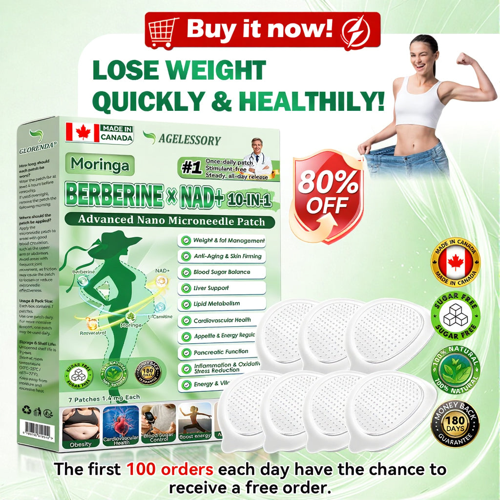 💖💖 AGELESSORY® 𝙈𝒐𝒓𝒊𝒏𝒈𝗮 · 𝗕𝗲𝗿𝗯𝐞𝐫𝐢𝐧𝙚 × 𝙉𝑨𝑫+ 𝟏𝟎-𝙞𝙣-𝟏 𝘼𝒅𝒗𝒂𝒏𝒄𝒆𝐝 𝐍𝐚𝐧𝙤 𝙈𝙞𝙘𝙧𝙤𝙣𝒆𝒆𝒅𝒍𝐞 𝐏𝐚𝐭𝙘𝙝(𝐉𝐮𝐬𝐭 𝐨𝐧𝐜𝐞 𝐚 𝐝𝐚𝐲, 𝐯𝐢𝐬𝐢𝐛𝐥𝐞 𝐜𝐡𝐚𝐧𝐠𝐞𝐬 𝐢𝐧 𝟕 𝐝𝐚𝐲𝐬） ✅ 𝐅𝐨𝐫 𝐨𝐛𝐞𝐬𝐢𝐭𝐲, 𝐝𝐢𝐚𝐛𝐞𝐭𝐞𝐬, 𝐬𝐥𝐞𝐞𝐩 𝐚𝐩𝐧𝐞𝐚, 𝐣𝐨𝐢𝐧𝐭 𝐢𝐬𝐬𝐮𝐞𝐬, 𝐚𝐧𝐝 𝐦𝐨𝐫𝐞