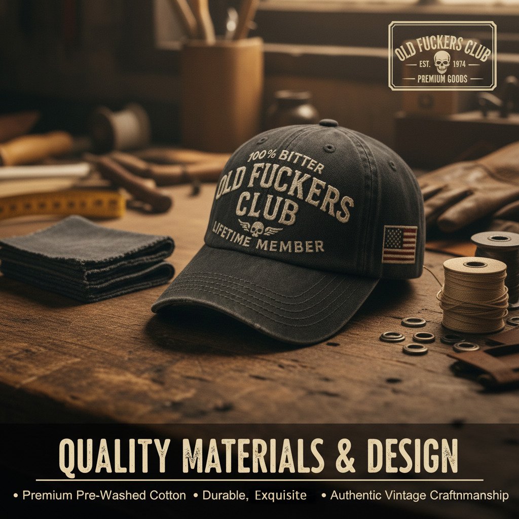 Vintage Distressed "Old Club" Lifetime Member Cap