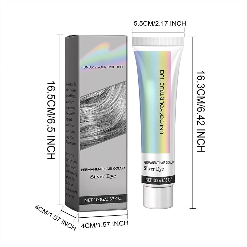 💥 2-in-1 Natural Essence Extract Silver Hair Dye