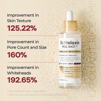 🔥Peel Shot Glow Rice Ampoule Duo - Serums for Brightening, Exfoliating, and Moisturizing