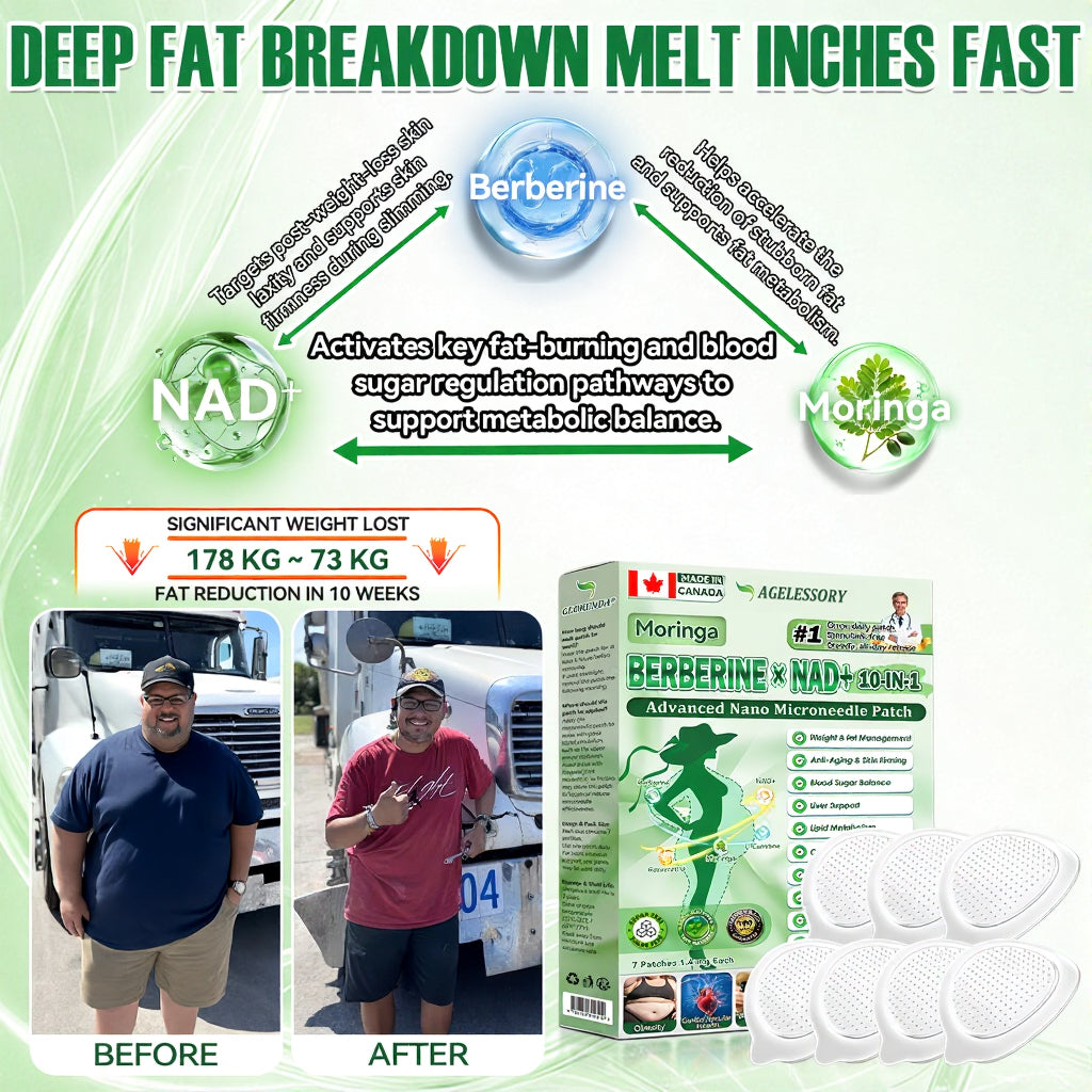 💖💖 AGELESSORY® 𝙈𝒐𝒓𝒊𝒏𝒈𝗮 · 𝗕𝗲𝗿𝗯𝐞𝐫𝐢𝐧𝙚 × 𝙉𝑨𝑫+ 𝟏𝟎-𝙞𝙣-𝟏 𝘼𝒅𝒗𝒂𝒏𝒄𝒆𝐝 𝐍𝐚𝐧𝙤 𝙈𝙞𝙘𝙧𝙤𝙣𝒆𝒆𝒅𝒍𝐞 𝐏𝐚𝐭𝙘𝙝(𝐉𝐮𝐬𝐭 𝐨𝐧𝐜𝐞 𝐚 𝐝𝐚𝐲, 𝐯𝐢𝐬𝐢𝐛𝐥𝐞 𝐜𝐡𝐚𝐧𝐠𝐞𝐬 𝐢𝐧 𝟕 𝐝𝐚𝐲𝐬） ✅ 𝐅𝐨𝐫 𝐨𝐛𝐞𝐬𝐢𝐭𝐲, 𝐝𝐢𝐚𝐛𝐞𝐭𝐞𝐬, 𝐬𝐥𝐞𝐞𝐩 𝐚𝐩𝐧𝐞𝐚, 𝐣𝐨𝐢𝐧𝐭 𝐢𝐬𝐬𝐮𝐞𝐬, 𝐚𝐧𝐝 𝐦𝐨𝐫𝐞